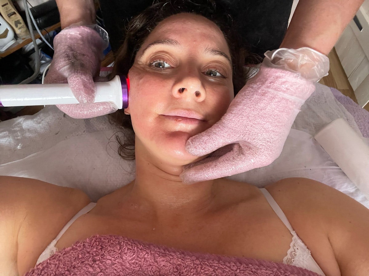 Woman getting beauty treatment